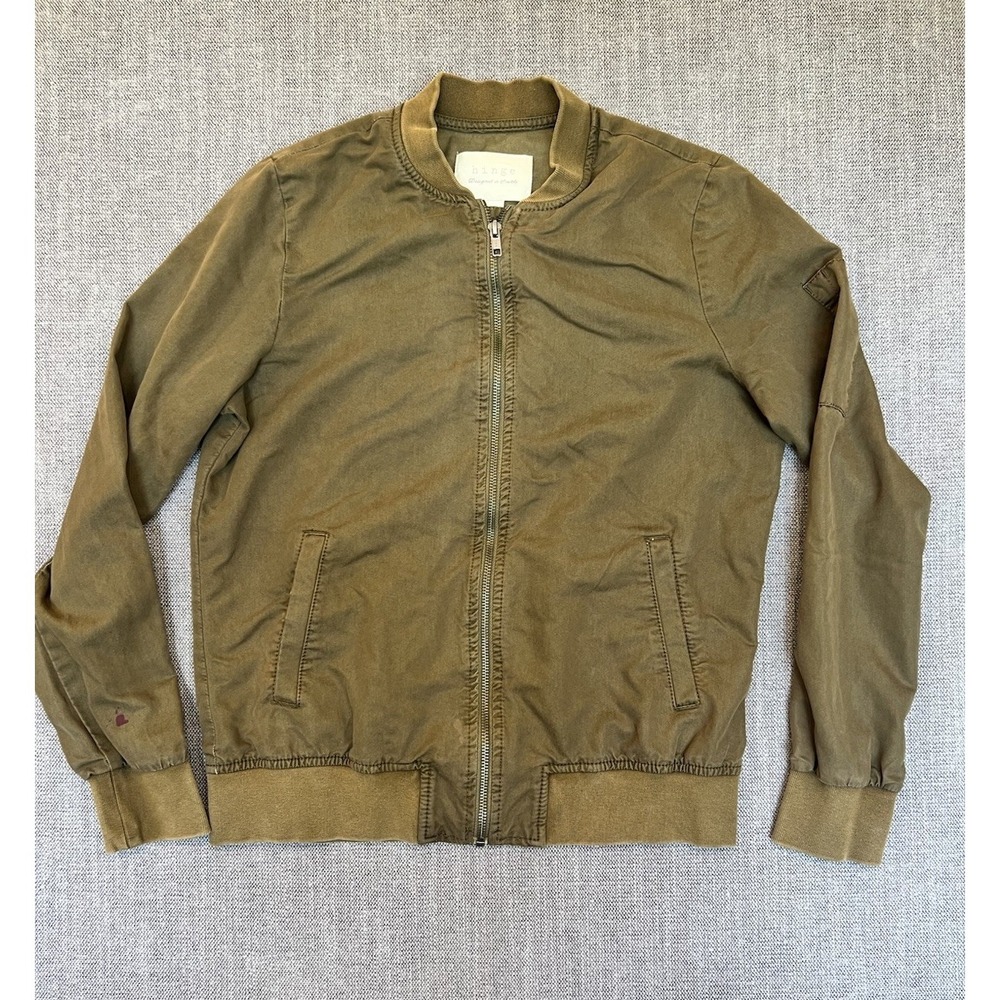 Hinge Olive Bomber Jacket Women's XS Zip Front Lightweight Seattle - Picture 2 of 12